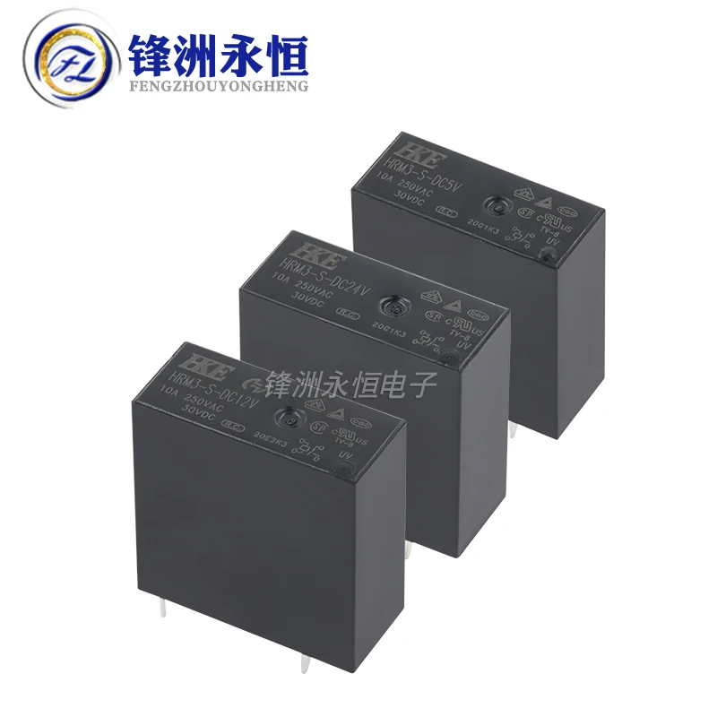 1Pcs New Original Relay HRM3-S-DC5V HRM3-S-DC12V HRM3-S-DC24V 10A 4PIN HRM3 S DC5V 12V 24V power relay