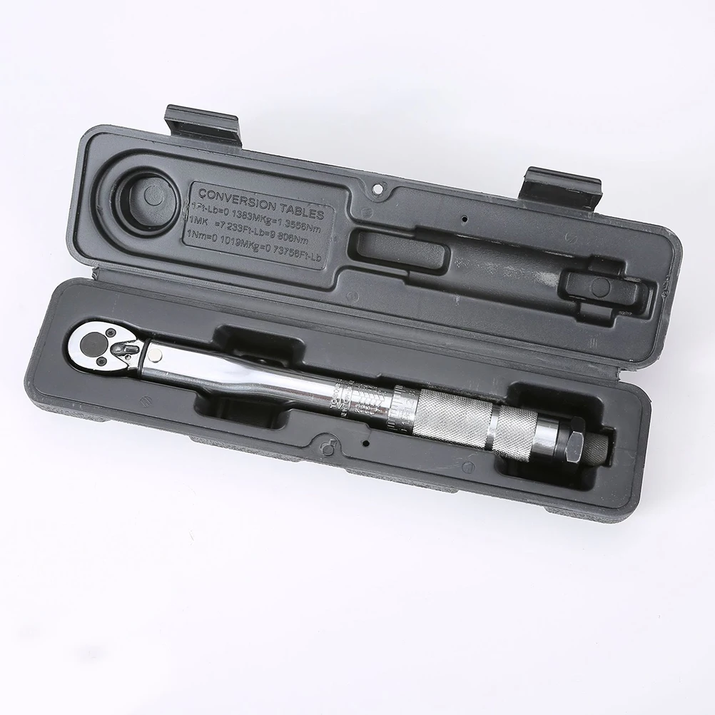 

Adjustable 1/4 Inch Drive Torque Wrench Reversible Ratcheting Head 5-25Nm Click Wrench Iron Construction Precision Fastening