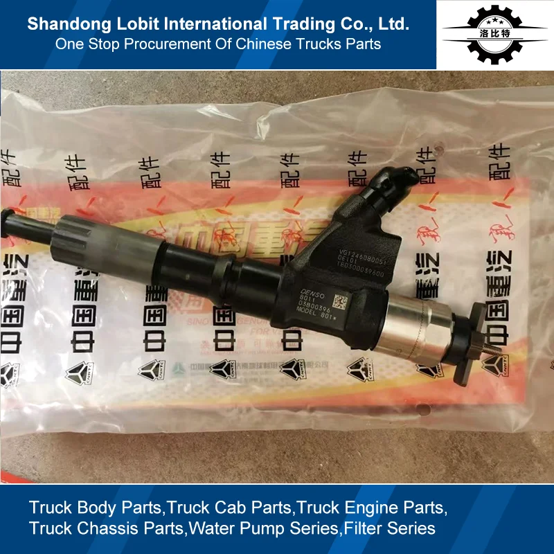 Sinotruk HOWO A7 420HP Truck D12 Engine Original Spare Parts Fuel Injector Assembly VG1246080051 Support Customization