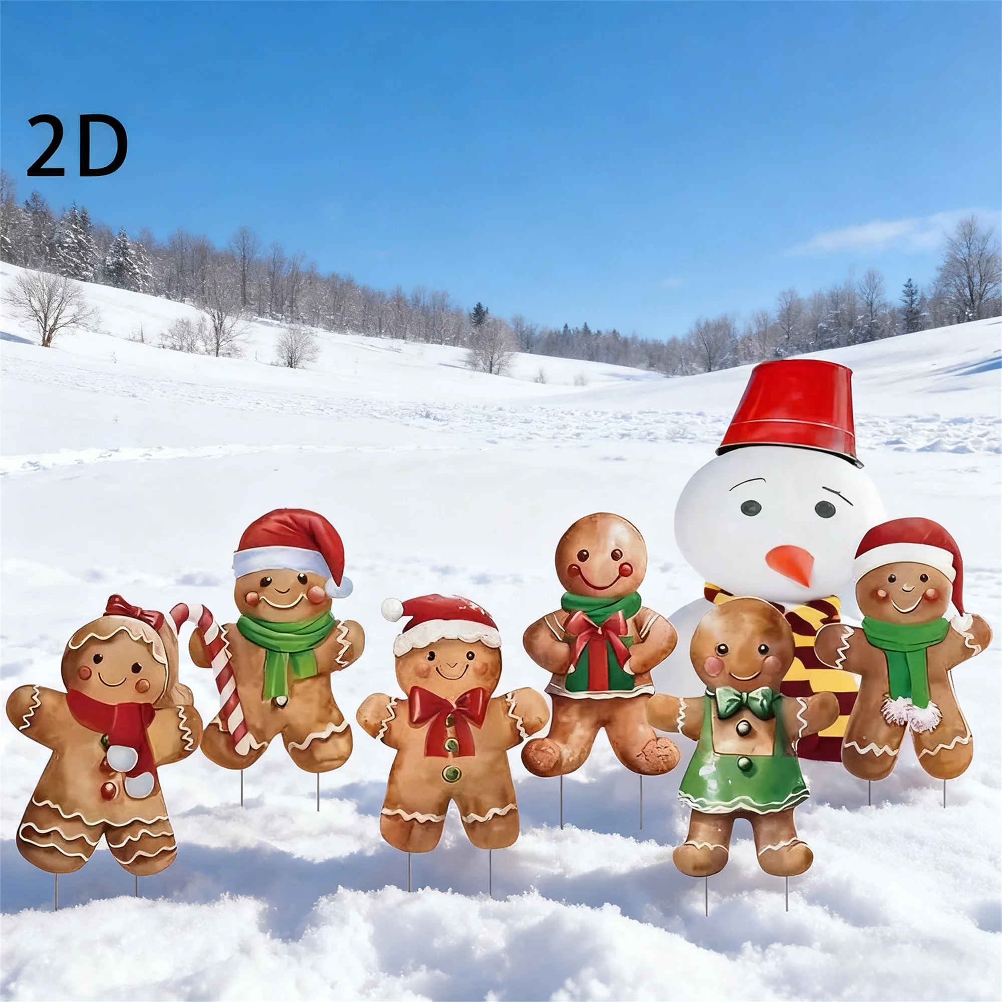 

Christmas Snowman Pathway Lights Set of 4 Outdoor Decorations for Garden Walkway Driveway Holiday Display Yard Art Decorations
