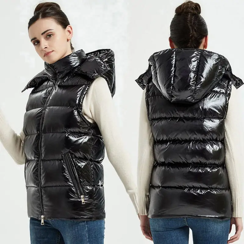 Spring Autumn Waterproof Waistcoat Women Winter Warm Cotton Padded Puffer Vests Sleeveless Parkas Jacket 2024 New