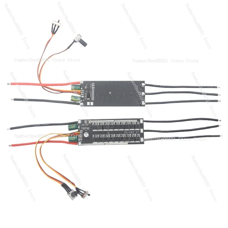 DC6-24V 1000W Wireless Speed Control BLDC Three-Phase DC Brushless Hall-Free Driver Board with Positive and Negative Switch