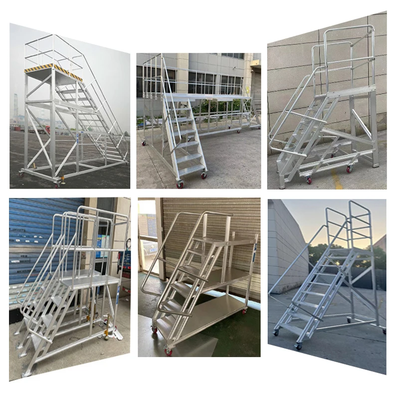 yyhcIndustrial maintenance platform ladder escalator warehouse pickup step walking maintenance platform walkway