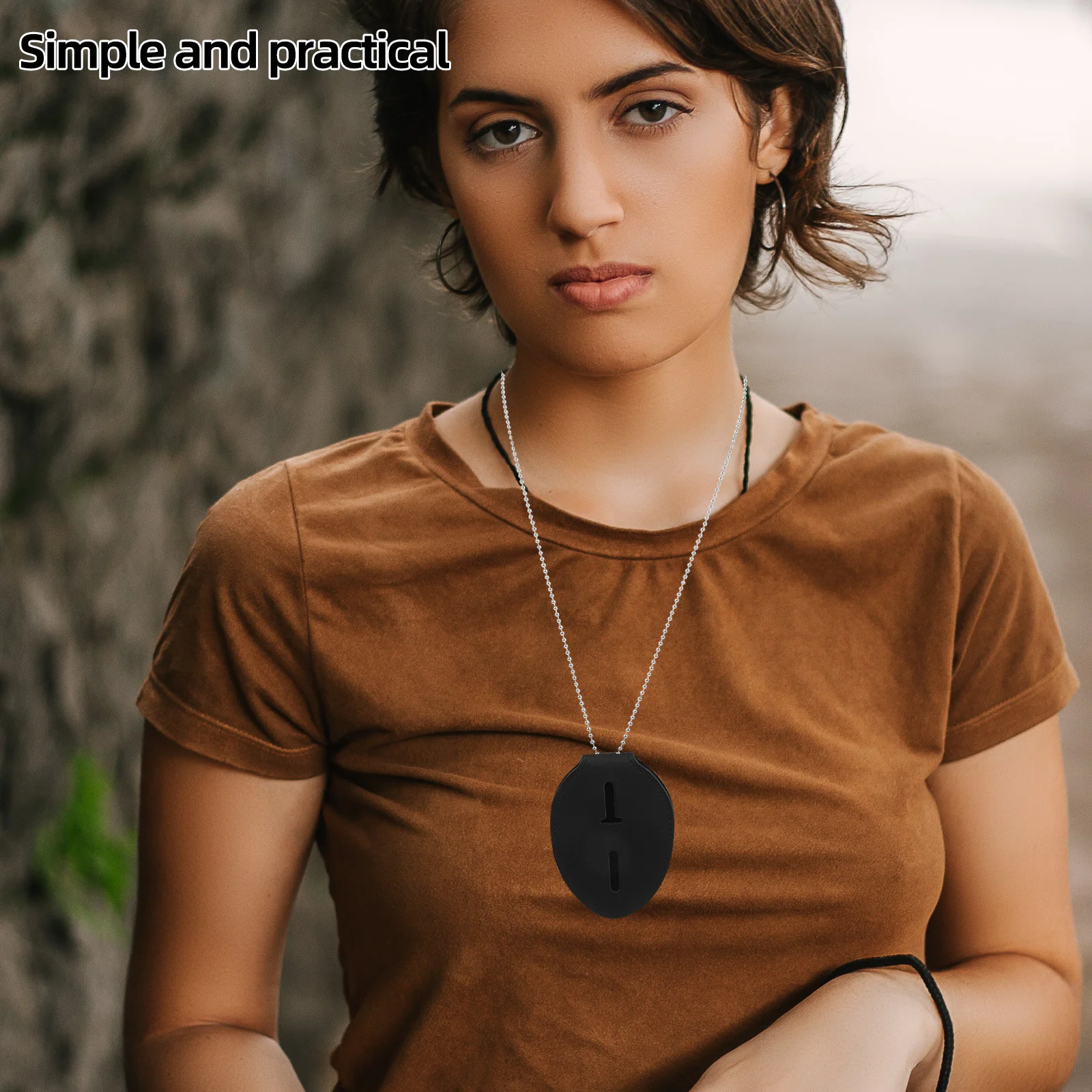 

Versatile Metal Badge Holder with Lanyard Loop Secure ID Card Sleeve Security Staff