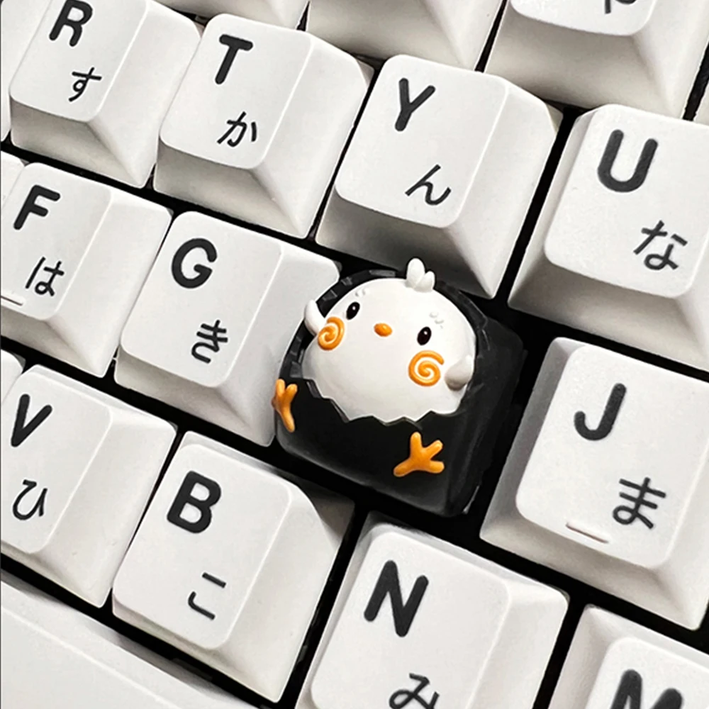 1pc Cute Chicken Resin Keycaps Handmade ESC Key Caps For Mechanical Keyboard Customized Lovely Cartoon Chick Keycap