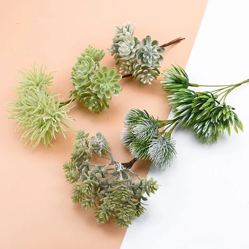 Artificial Plants for Home Wedding Decoration Silk Flowers for Scrapbooking Fake Plastic Decorative Christmas Wreat