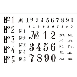 Numbers Transparent Clear Stamps for DIY Scrapbooking/Card Making Fun Decoration Supplies  A0021