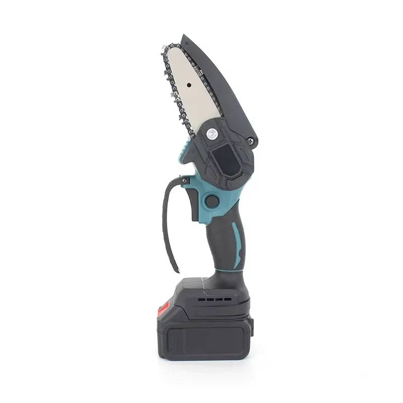 21V Mini Battery Chainsaw Cordless Electric Chain Saw Portable Wood Cutting Tool with Rechargeable Battery for Garden Pruning