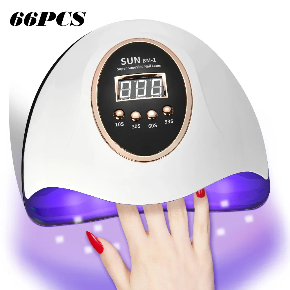 280W UV LED Nail Lamp for Nails Curing All Gel Polish with Large Screen Professional Nail Equipment Manicure Drying Lamps