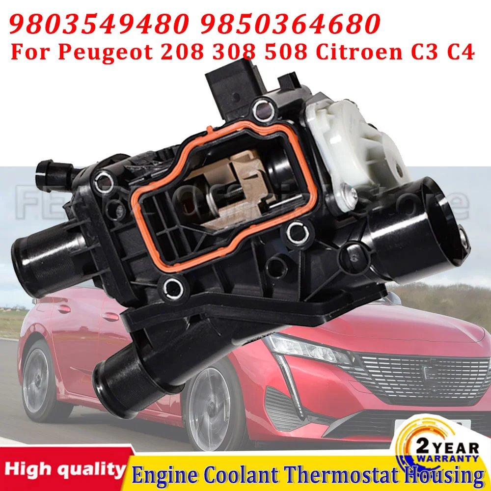 

Thermostat Housing Engine Coolant Thermostat Housing Assembly For PEUGEOT 308 508 CITROEN C4 2.0 BlueHDi 9804160380 9849443980