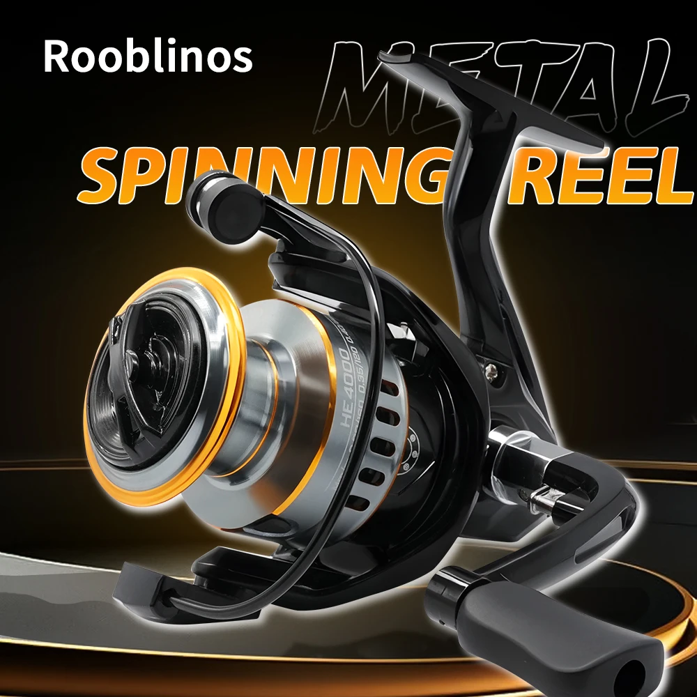 

Сверхлегкая спиннинговая катушка ROOBLINOS HE, 7 унций — 5 + 1 герметичные шарикоподшипники, максимальный сопротивление 22 фунта, передаточное число 5,2:1