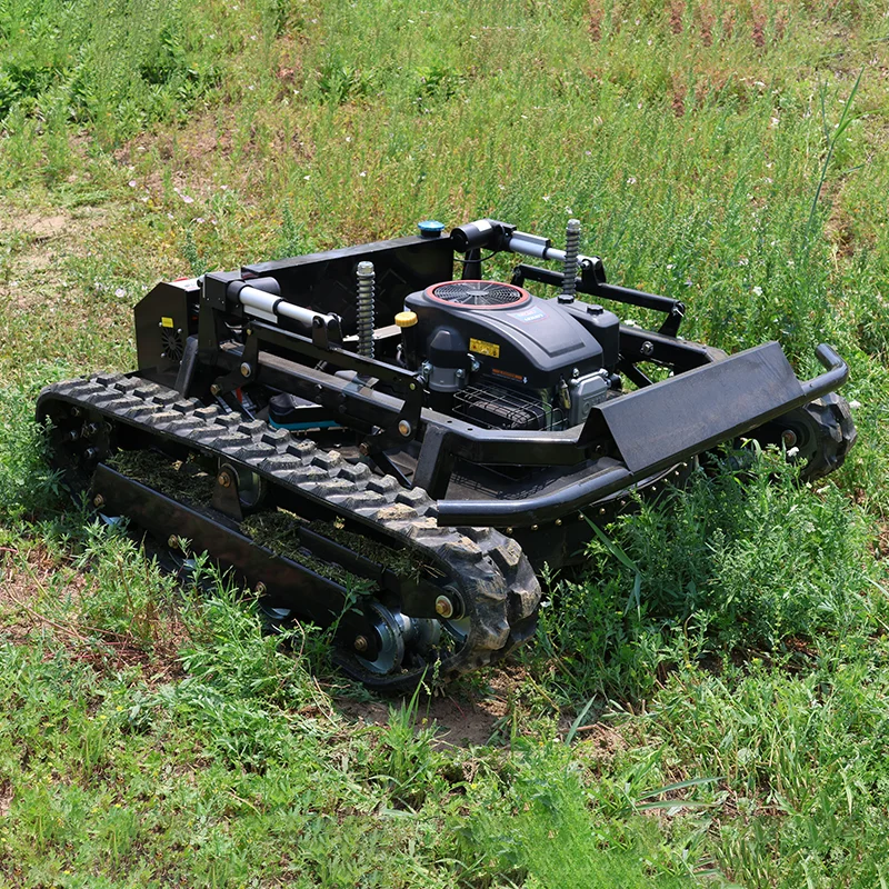 خزان إمداد البقع 800 مم صفر بدوره الزاحف آلة أوتوماتيكية التحكم عن بعد جزازة العشب لقطع العشب