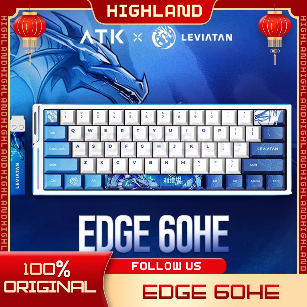 atk leviatan edge 60he teclado mecanico com fio interruptor magnetico 8000hz liga de aluminio escritorio personalizado valorant teclados para jogos 01