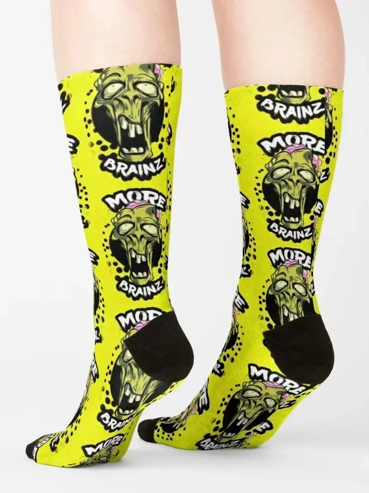 Zombie More Brains Socks FASHION Antiskid soccer funny sock snow Socks For Girls Men's