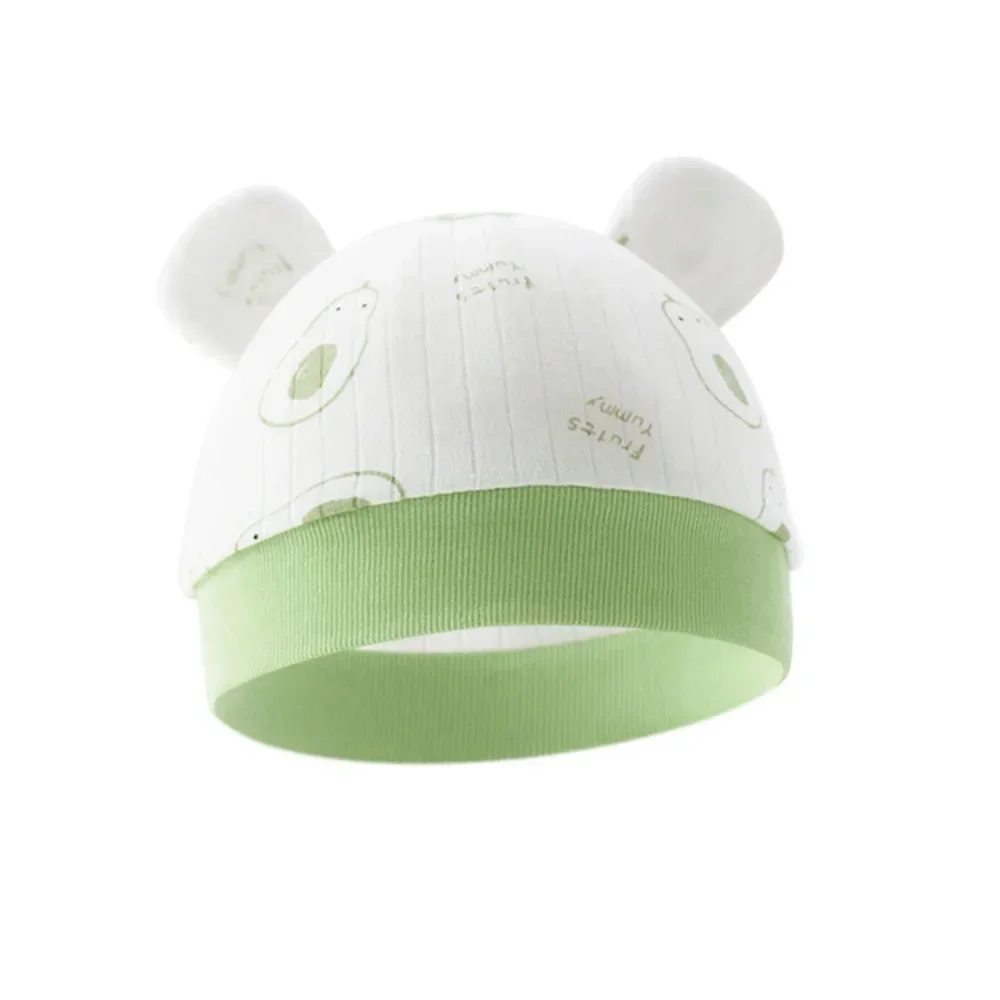 Cute Cartoon Fetal Cap Soft and Comfortable Nursery Hats 0-3Months Newborn Baby Cotton Beanie Hat Newborn Accessories