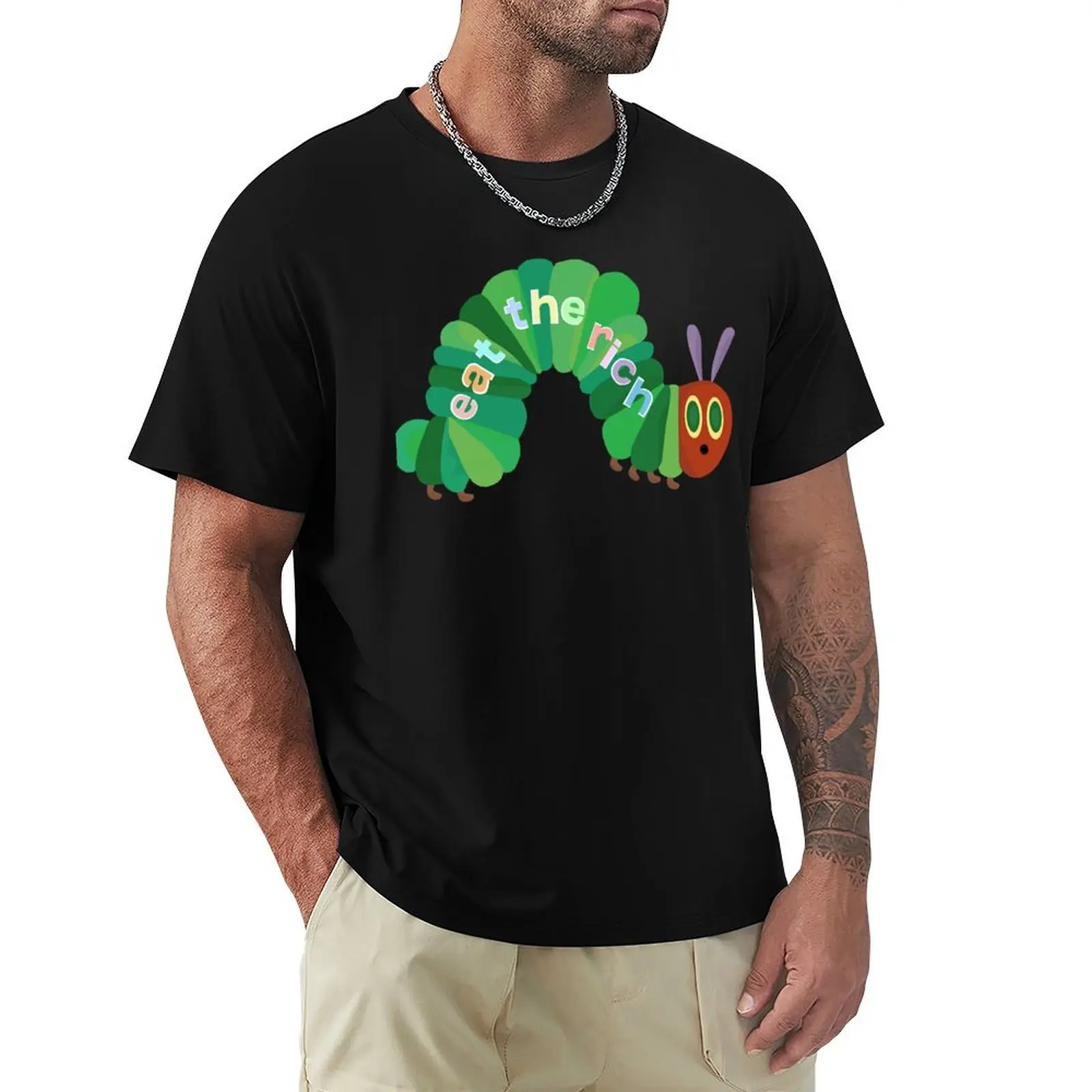 

Eat The Rich Hungry Caterpillar T-Shirt Breathable Workout Short Sleeve Top