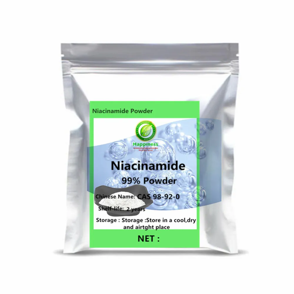 

99% Niacinamide Powder CAS 98-92-0 Cosmetic Formula Raw Material Sealed Aluminum Foil Pack Factory Wholesale