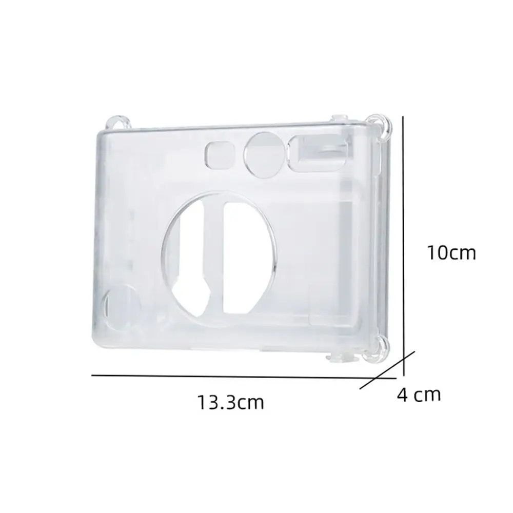 Transparent Instant Camera Case Cover Silicon Carry Bag with Strap For Instax MiniEVO
