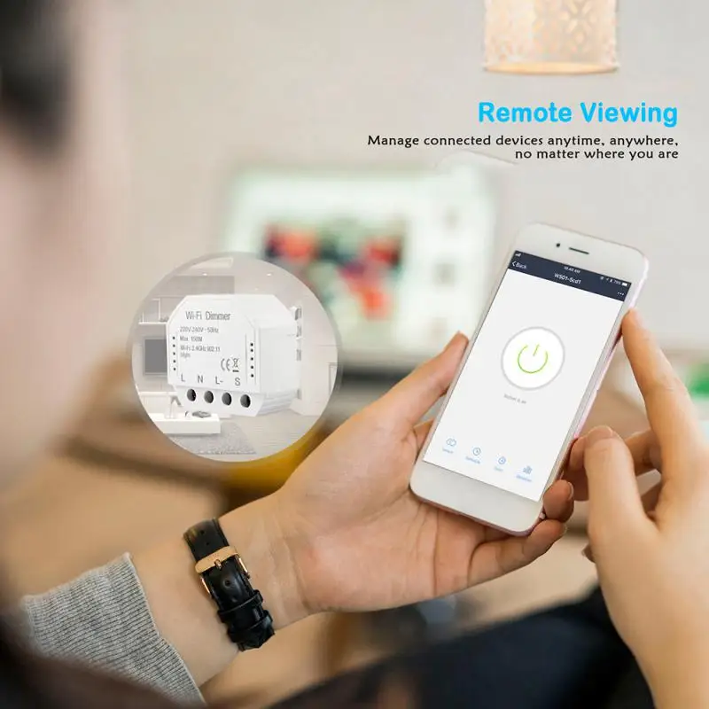 Interruptor inteligente WiFi, interruptor de luz táctil de pared inteligente, módulo de automatización del hogar, Control remoto inalámbrico, funciona con Alexa Echo Home