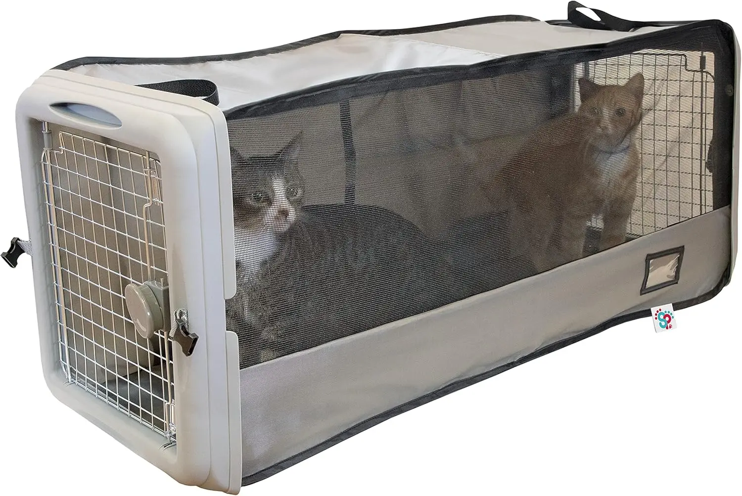 

Large Pop Open Kennel, Portable Cat Cage with Waterproof Bed and Travel Litter Collection for Pets