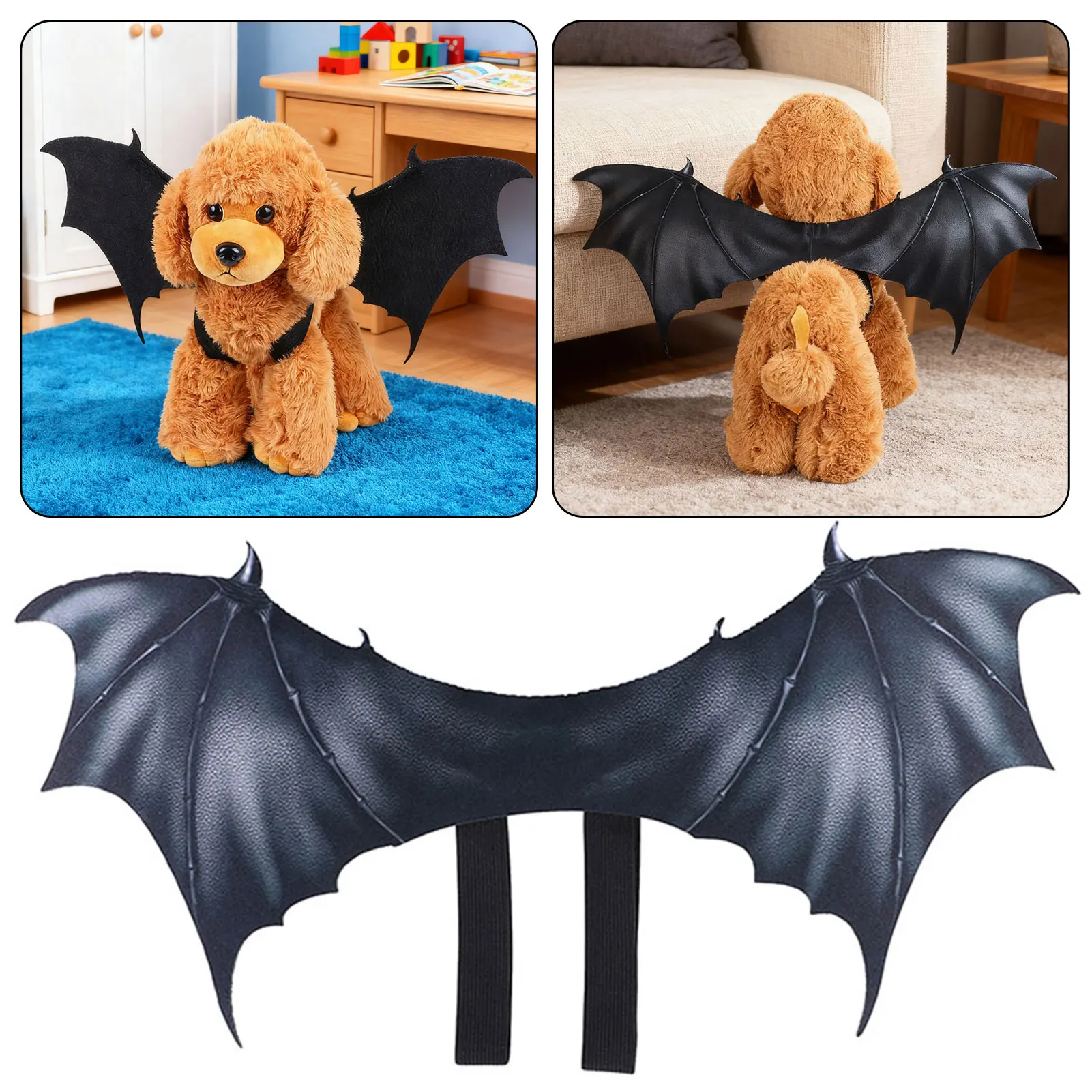 Haustier-Halloween-Kostüm, Party-Fledermausflügel-Dekoration, lustiges Haustier-Fledermausflügel-Partyzubehör, Cosplay-Verkleidungszubehör, geflügeltes Outfit