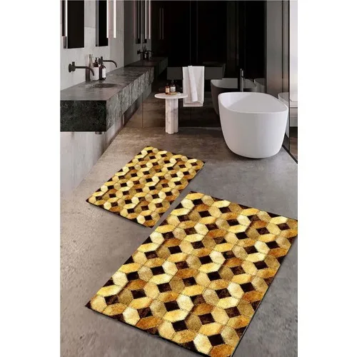 Drop Bath Mat Rug Toilet Seat Pad Washable Anti-Slip Soles 2li