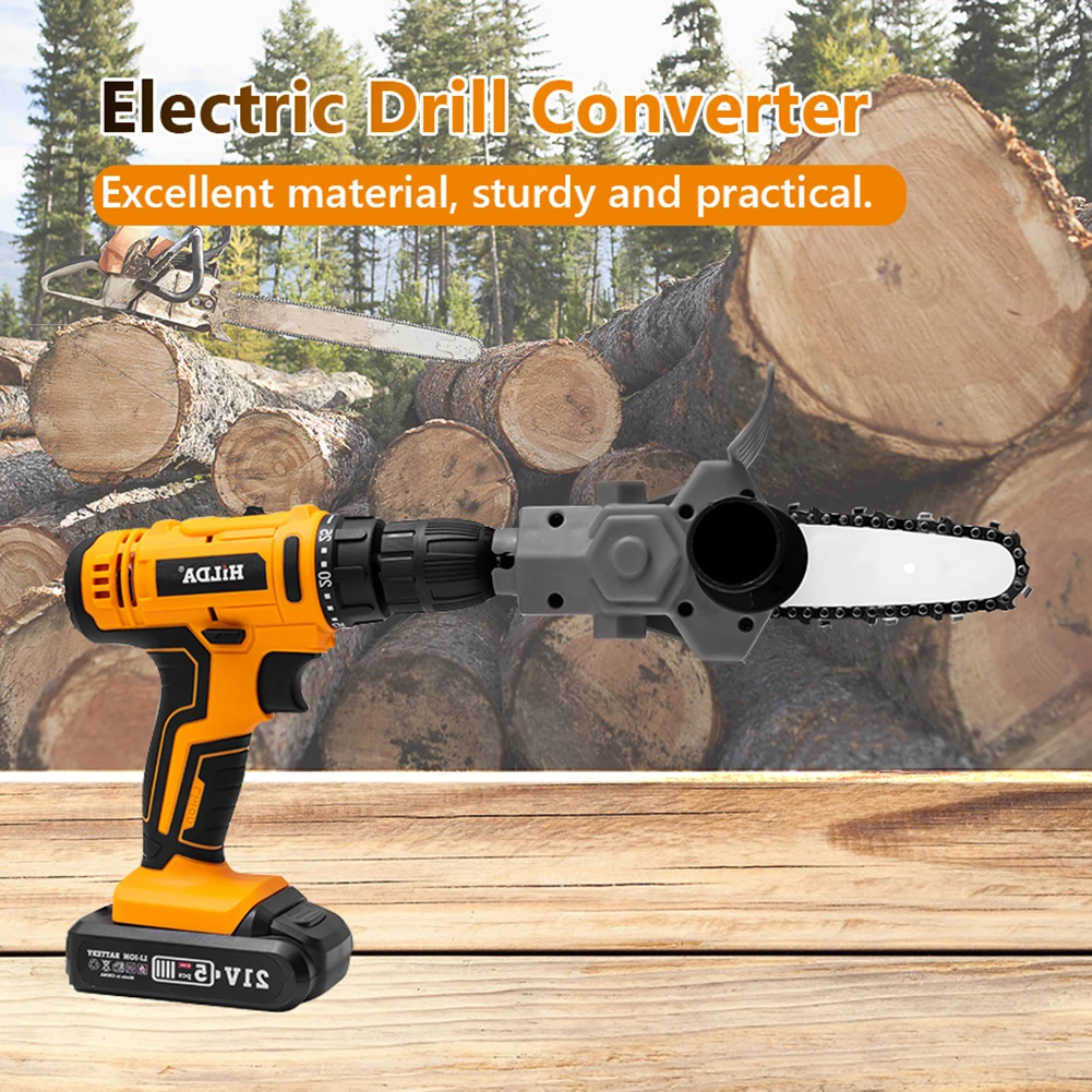 Professional Chainsaw Bracket Electric Drill Converter Easy Use Electric Drill Conversion Kit Sturdy for Home Garden Hand Tools