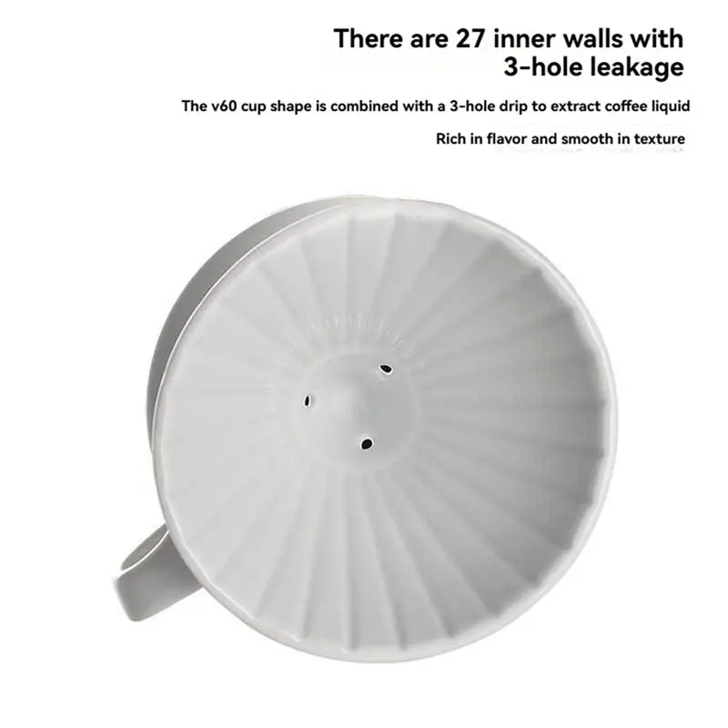 ABUD- Hand Filter Cup Three-Hole Filter Large Funnel Filter Cup Coffee Maker Accessories