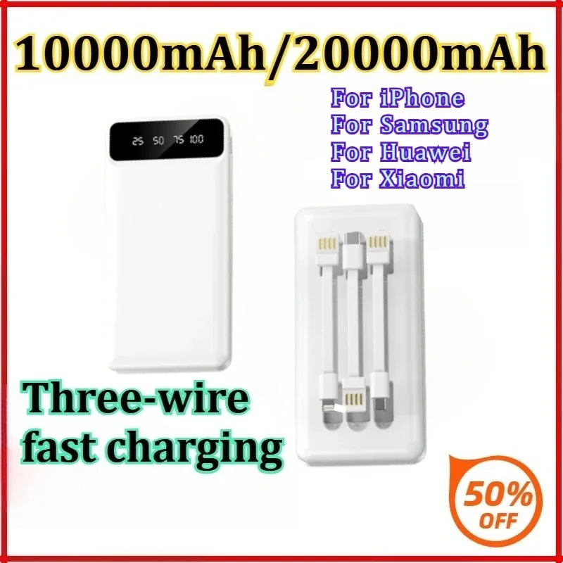 

10000mAh/20000mAh Power Bank Portable Charging Powerbank Mobile Phone External Battery Charger for iPhone/Samsung/Huawei/Xiaomi