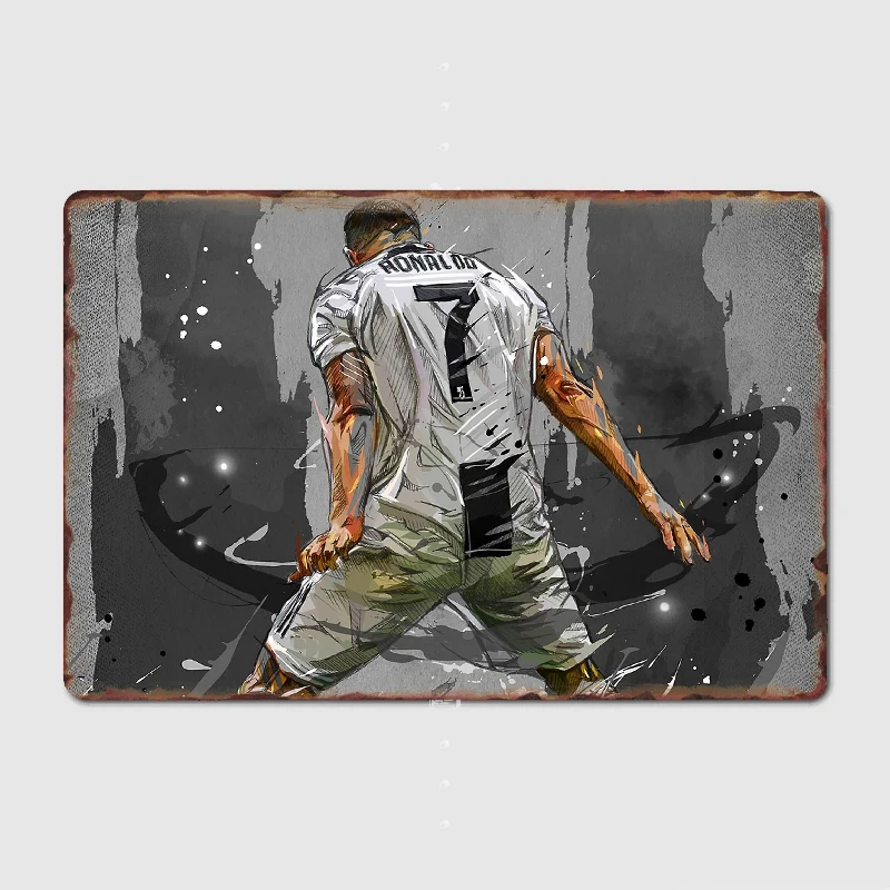 Painting Cristiano Art Metal Plaque Poster Living Room Wall Decor Cinema Garage Classic Tin Sign Poster