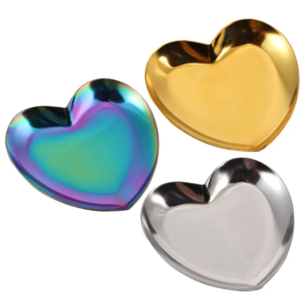 

Набор из 3 металлических палитр для смешивания и демонстрации гель-лаков в форме сердца, подставка для макияжа и гель-лаков