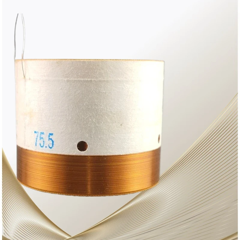 

1PCS 75.5Core Bass Voice Coil 75.5mm For 10 inch-18 inch Subwoofer Speaker 8Ohm With Inner and Outer Winding Fiberglass Skeleton