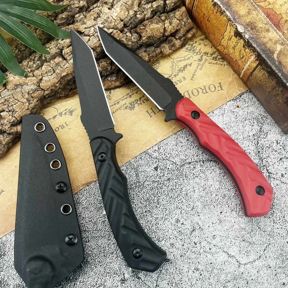 Survival Fixed Blade Knife with Sheath, High-Hardness 7Cr13Mov Blade—Exploration, Outdoor Camping, Personal Carry, Jungle Tool