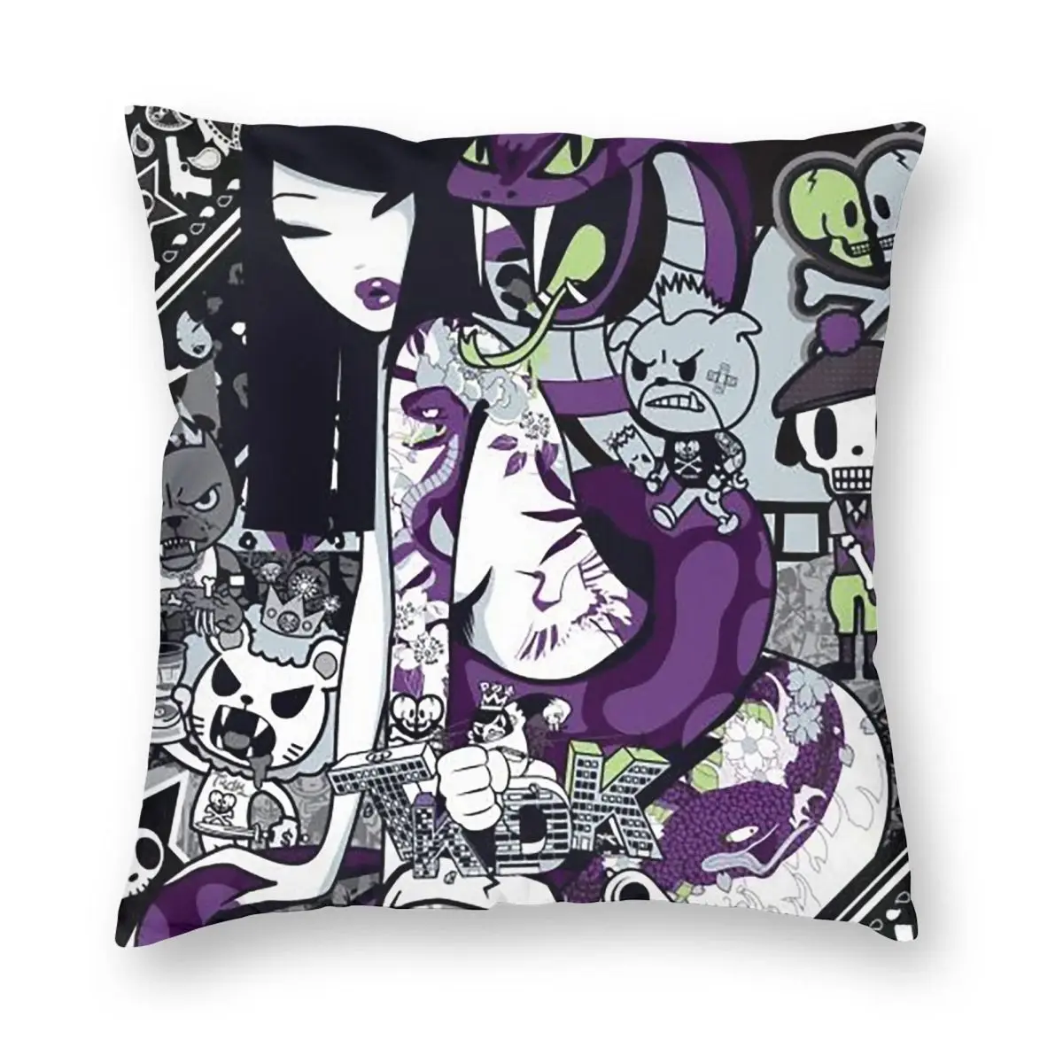 Japan Anime Tokidoki Square Pillowcase Pillow Cover Cushion Decor Comfort Throw Pillow for Home Bedroom