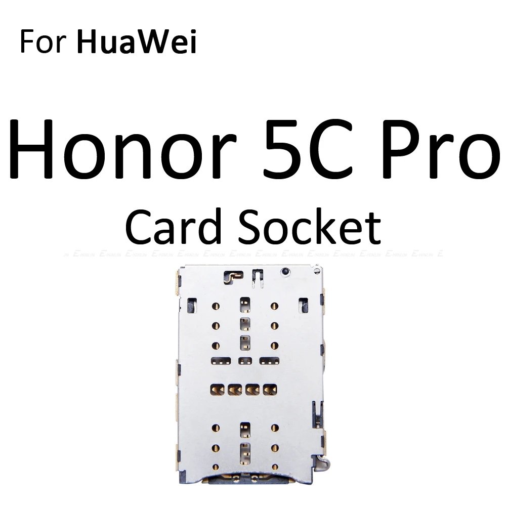 Adaptateur de support de carte Sim pour lecteur Micro SD, fente de connecteur de prise pour HuaWei Honor 6C 5C Pro, pièces de réparation