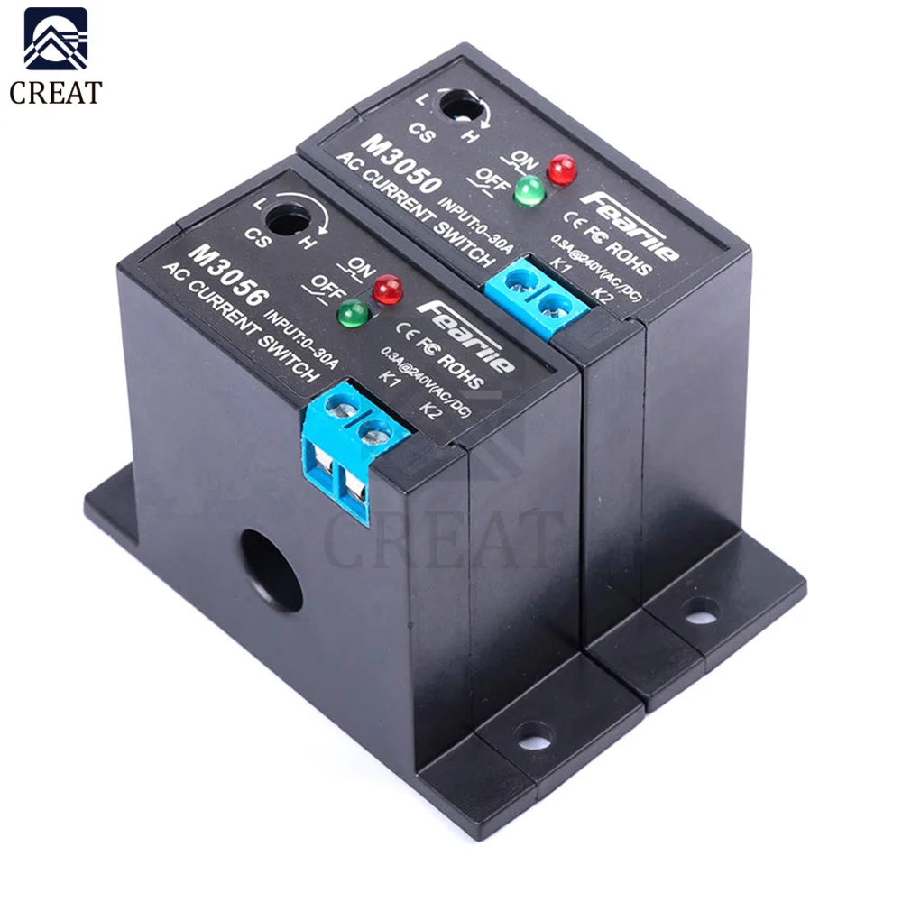 M3050 M3056 Current Sensing Switch AC Detection Alarm Transformer Control Switch Sensor Induction Linkage 0.2A-200A M3060 M3066