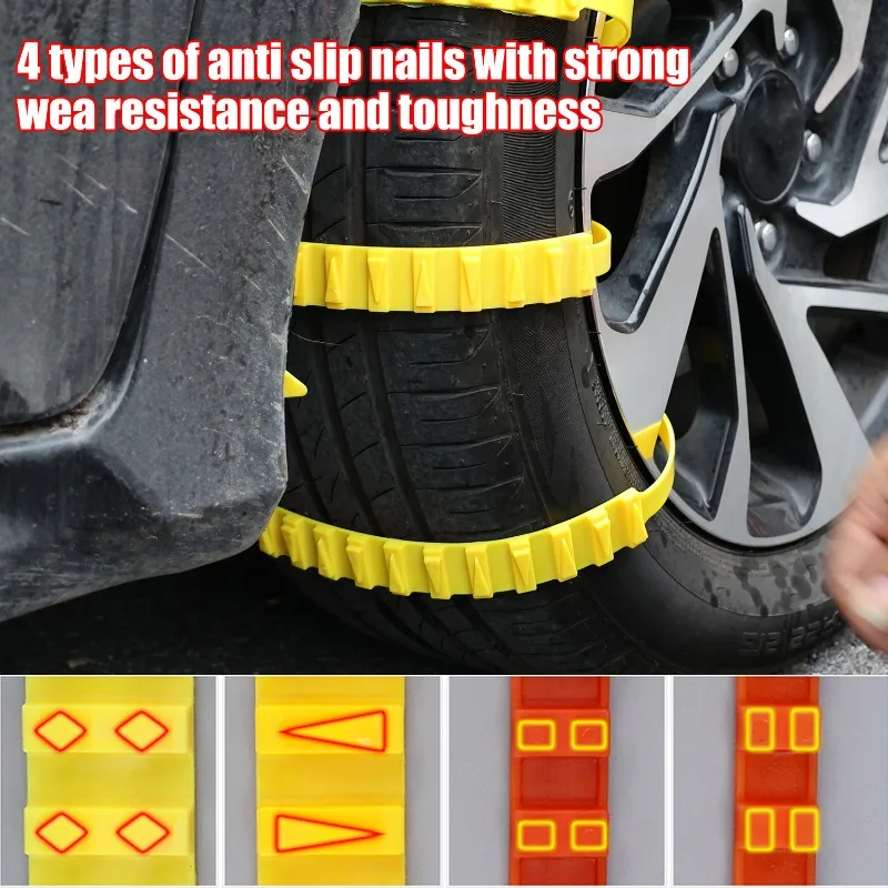 20PCS Car Anti-skid Chain Tie Universal Nylon Tyre Cable Ties Winter Auto Outdoor Snow Tire Tyre Car Chain Emergency Accessories