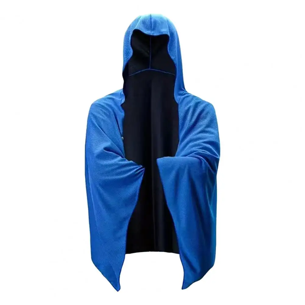 Outdoor Poncho Sun Protection Poncho Hooded Cape Lightweight Uv Shield Beach Cover Windproof Summer Shawl Arm Sleeve Cloak Sun