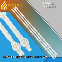 LED 백라이트 스트립, LIG 32LN 7 + 8led, 3V1W, 32LN520B, 32LN536B, 32LN5400, 32LN5404, 32LN5405, 32LN5405P, 32LN5406 용, 세트 당 3 개, 32in, 630mm