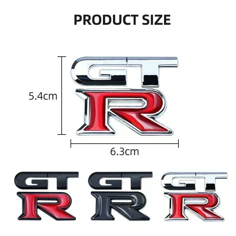 

1pcs 3D Metal GTR Badge Car Fender Body Trunk Decoration Sticker For Nissan Qashqai Juke 350z Navara Micra Patrol GTR Pathfinder