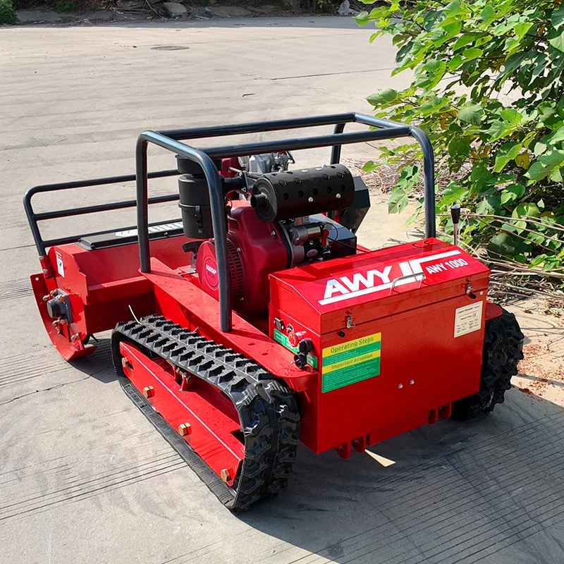 مخصصة مبيعات المصنع مباشرة الزاحف من نوع جميع التضاريس صفر بدوره جزازة العشب التحكم عن بعد ، شهادة CE/EPA المزدوجة