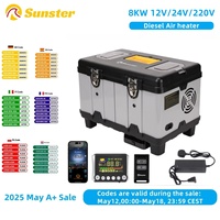 8KW 12V/24V/110-240V toolbox TB10 diesel air heater LCD & bluetooth with Altitude Mode parking heater for cars RV camper tent