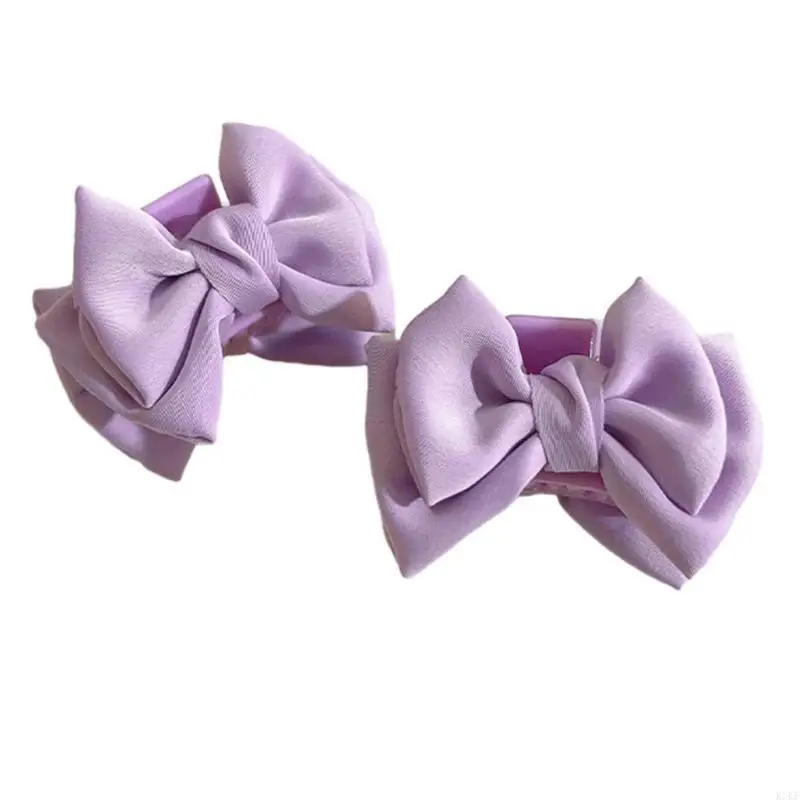 

K3KF Preepy Sweet Girly Claw Bow Hair Clip Bangs Princess for 2000s-style Bunches