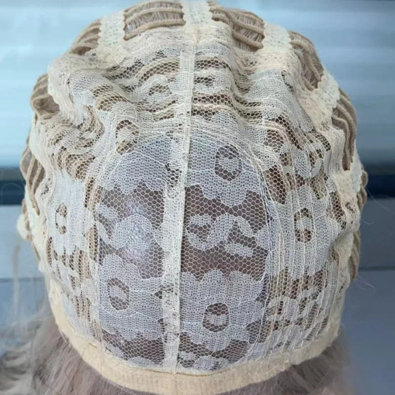 Synthetic Long Straight Blonde Gradient Wig With Bangs For Woman Cosplay Lolita Party Fake Hair