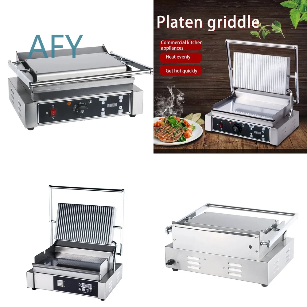 2200W Electric Griddle for Sandwich Barbecue Seafood Steak Cooking Grill Press Stainless Steel Flat Top Kitchen Appliance