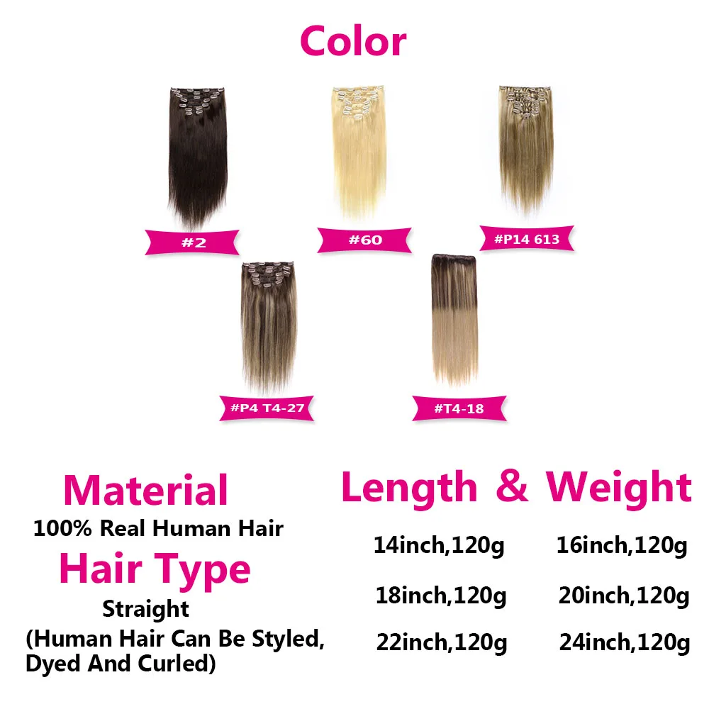 Clip In Human Hair Extensions Blonde Straight Hair Extensions Clip In Remy Extensions No Shedding Real Human Hair For Fine Hair