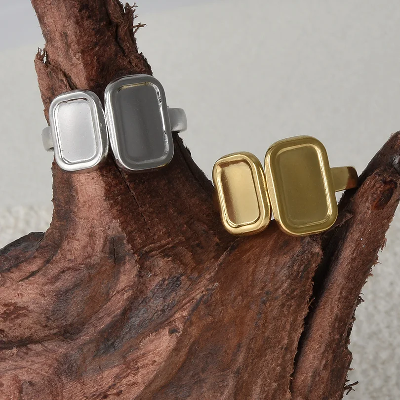 5pcs/lot Stainless Steel DIY Rings Golden Color Adjustable Open Finger Knuckle Ring Fashion Women Jewelry Glamour Charms No Fade