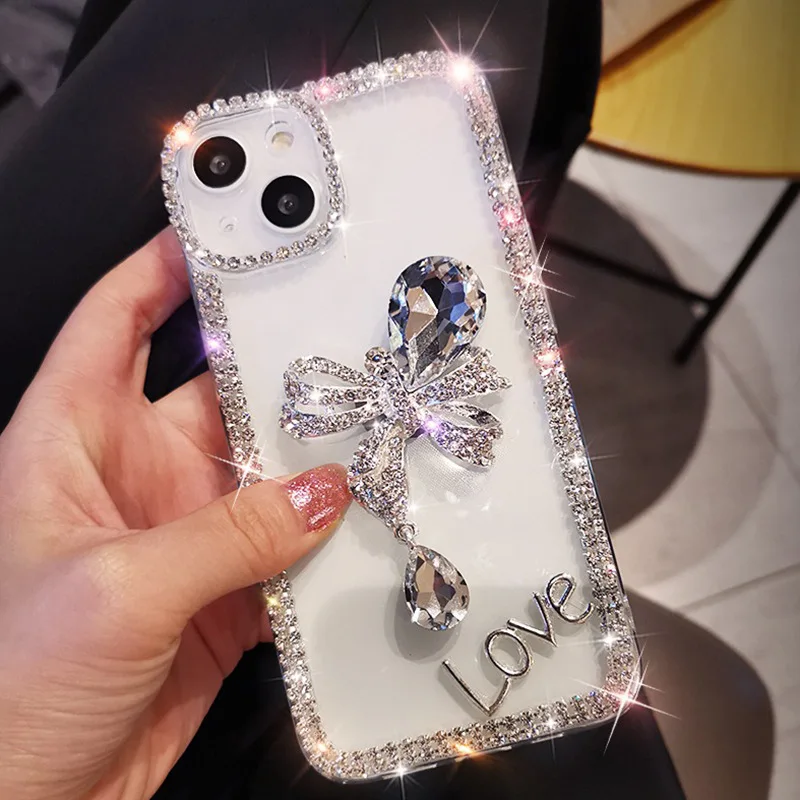 Rhinestone Case for Samsung Galaxy S24 S23 S22 S21 S20 Ultra Plus FE Case Diamond Phone Cover Sunjolly for Galaxy S24 Ultra Case