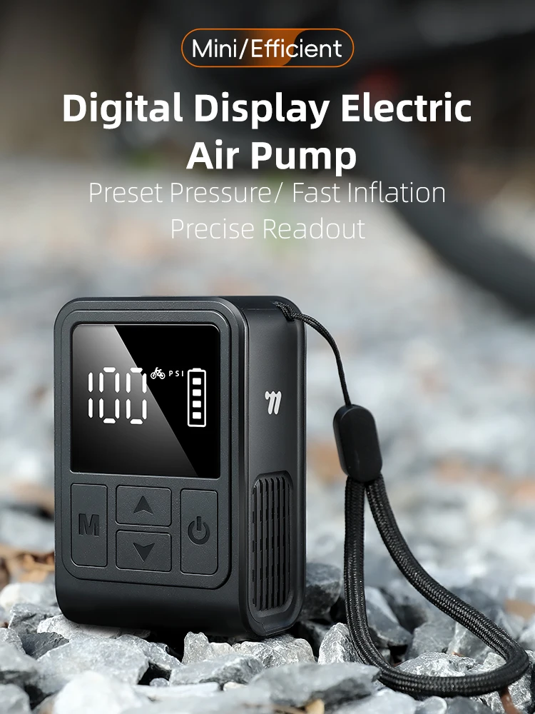 AliExpress West Biking WEST BIKING 130PSI Electric Bike Pump Portable Digital Display Bicycle Pump Schrader/Presta Valve Motorcycle Bike Tire Inflator