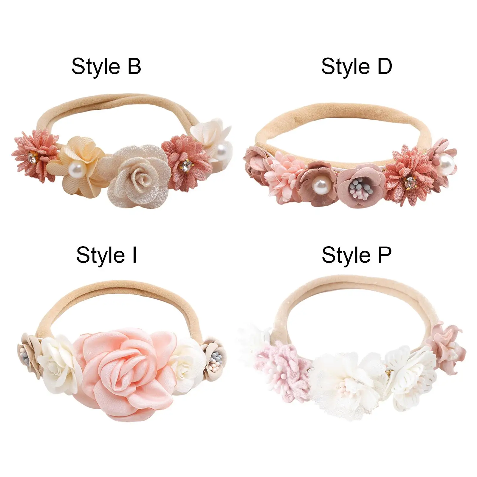 

Flower Hair Band Headwear Elastic Baby and Girls Floral for Shower